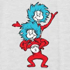 Women's Dr. Seuss Thing 1 and Thing 2 Racerback Tank Top