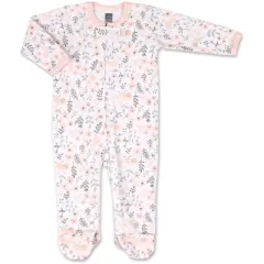 The Peanutshell Footed Baby Sleepers for Girls, Flowers & Stars, 3-Pack, Newborn to 12 Month Sizes
