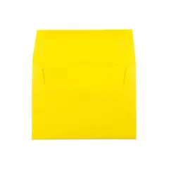 JAM Paper A6 Colored Invitation Envelopes 4.75 x 6.5 Yellow Recycled Bulk 250/Box (94531H)