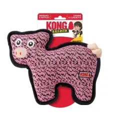 KONG Pig FlyKnit Ballistic Dog Animal Toy