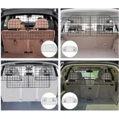 MPM Dog Car Barrier, Adjustable Large Universal-Fit Heavy-Duty Wire Mesh Dog Guard, Travel Car Accessories, for SUVs, Van, Vehicles, Truck Cargo Area