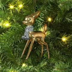 Christmas Plastic Deer Ornament Gold - Wondershop&trade;