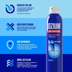 OZIUM 3.5oz Original Scent Air Sanitizer Spray: Odor Eliminator & Freshener, Ozone Spray, Clear Liquid, 1 Pack