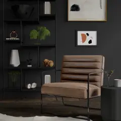 eLuxury Horizontal Channel Living Room Chair