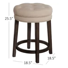 Krauss Backless Counter Height Barstool - Linen - Hillsdale Furniture