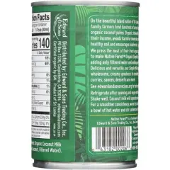 Native Forest Organic Coconut Milk Unsweetened Simple - Case of 12/13.5 fz