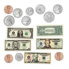 Learning Resources Double-Sided Magnetic Money - 45 pieces, Ages 5+ Play Money for Kids