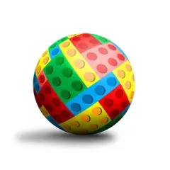 New-Bounce Bouncy Balls for Kids -  8.5" Brick Print Playground Balls