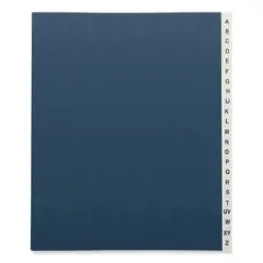Universal Expanding Desk File, 20 Dividers, Alpha Index, Letter Size, Blue Cover