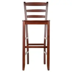Set of 2 30" Ladder Back Barstool Hardwood/Walnut - Winsome
