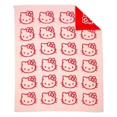 Hello Kitty Knit Throw Blanket