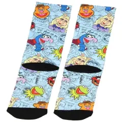 Disney The Muppets All Over Character Pattern Sublimated Crew Socks 1 Pair Multicoloured