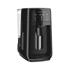 Hamilton Beach One Press Dispensing Coffee Maker 47600: 12-Cup Electric Brew Station, Black, Permanent Filter, 1050W