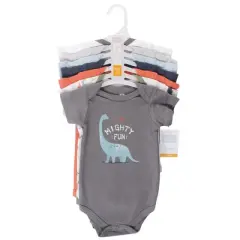 Hudson Baby Infant Boy Cotton Bodysuits, Mighty Fun Dino