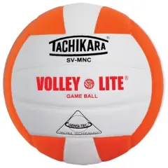 Tachikara SVMNC.ORW Indoor Sensi Tec Composite VolleyLite Volleyball - Orange/White