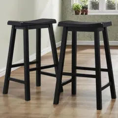 Set of 2 29" Watkins Saddle Seat Backless Counter Height Barstools - Inspire Q