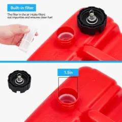 Marine Tank, 3 Gallon Portable Outboard Boat Transfer Tank with Line & I-Shaped Handle - Easy to Carry