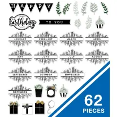 Carson Dellosa Education Farmhouse Birthday Bulletin Board Set (62 pieces)