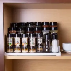 3 Tier Spice Step Shelf- Kitchen Cabinet, Countertop and Pantry Spices and Seasoning Organizer by Lavish Home (Great for Household Organization)