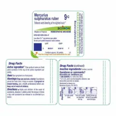 Mercurius Sulph Ruber 9C by Boiron Homeopathic Single Medicine For First Aid  -  80 Pellet