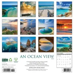 Willow Creek Press 12"x12" 2026 Ocean View Wall Calendar