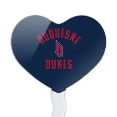 Duquesne University Dukes Logo Heart Love Cupcake Picks Toppers Decoration Set of 6