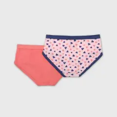 Girls' Adaptive 2pk Heart Briefs - Cat & Jack&trade; Salmon Pink