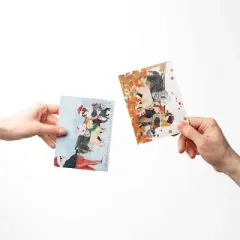 Holiday Greeting Card Pack Sets (3 ct, Assorted) Autumn, Santa and Easter Dog Walk by Ramus & Co