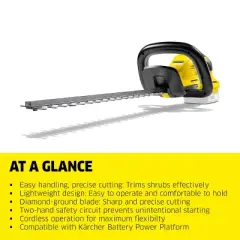 Karcher HGE 18-45 Battery Cordless Hedge Trimmer Tool Only