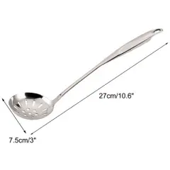 Unique Bargains Heat-resistant Non-stick Stainless Steel Slotted Spoon Strainer Silver Tone 10.6" Length