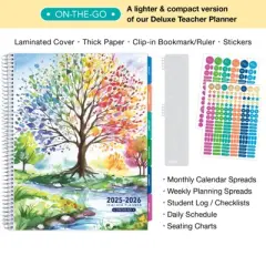 Global Printed Products Lite Teacher AY 2025-2026 Planner - 8.5"x11" (Tree Seasons)