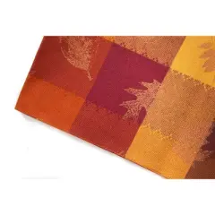 KOVOT Autumn Foliage Set: 4 Placemats & 72" Table Runner - Fall Colors with Foil Leaf Accents for Festive Thanksgiving Table Decor
