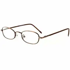 Flex Plus by Vivid FP-87 Designer Blue Light FIlter Reading Glasses in Amber Brown 46mm +2.50 | Ladies | Oval Shape | X-Small Fit