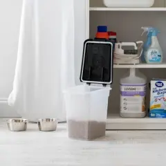 IRIS USA Pet Food Container w/ Sealed Top, Black