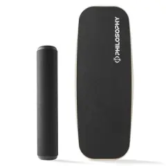 Philosophy Gym Balance Board - Wooden Balance Trainer with Adjustable Stoppers