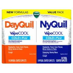 Vicks DayQuil/NyQuil Severe VapoCOOL Combo Caplets - Acetaminophen - 24ct