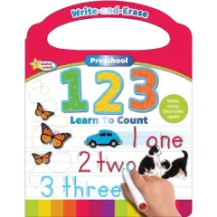 Active Minds Write-And-Erase Preschool 123 - by  Sequoia Children's Publishing (Board Book)