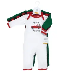 Hudson Baby Infant Girl Cotton Coveralls, Christmas Gift