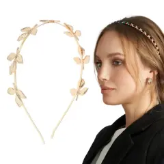 Unique Bargains Women's Grace Headbands Gold Tone 1 Pc
