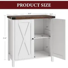 Buffet Cabinet for Dining Room - Rustic Farmhouse Sideboard with Adjustable Shelves, Storage Cabinet for Kitchen & Living Room