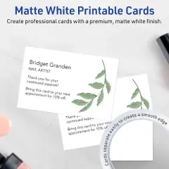 Avery Printable Rectangle Cards, 5" x 7", Matte White, 100ct