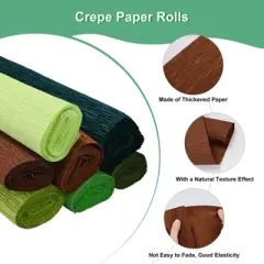 Unique Bargains Durable Soft Flexible Colorful Crepe Paper Variety of Colors 2 Pcs