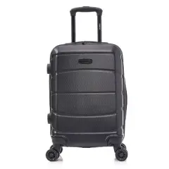DUKAP Sense Lightweight Hardside Carry On Spinner Suitcase - Black