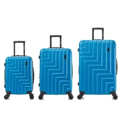 DUKAP Zahav Lightweight Hardside Spinner 3pc Luggage Set - Teal