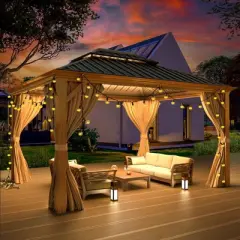Erommy Hardtop Gazebo Aluminum Frame Gazebo