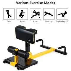 Gpolus 8-in-1 Multifunctional Squat Machine Deep Sissy Squat Home Gym Fitness Equipment