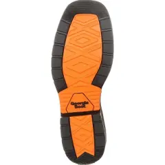 Men's Brown Georgia Boot Carbo-Tec LT Alloy Toe Waterproof Pull-On Boot Size 8