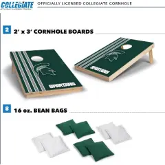 NCAA Michigan State Spartans 2'x3' Wood Cornhole Set