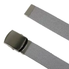 CTM Cotton Adjustable Belt with Nickel Finish Buckle (Pack of 3)