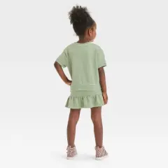 Toddler Girls' Crop Skort Set - Cat & Jack&trade; Olive Green